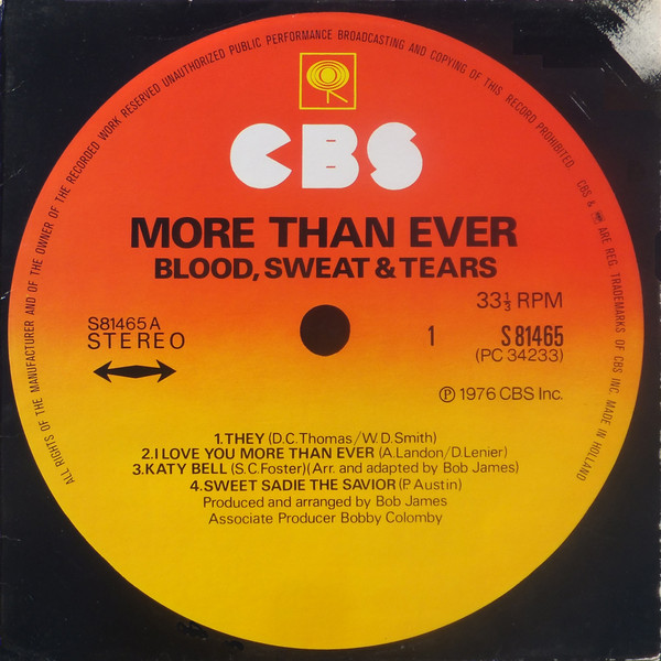  Blood, Sweat & Tears – More Than Ever LP